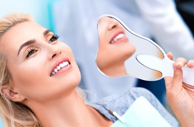 dental patient with mirror