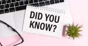 Did You Know sign on computer keyboard